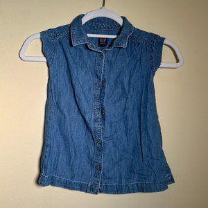 Gap Size 2T Denim Button Down Vest